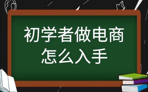 初学者做电商怎么入手？（新手电商怎么做）